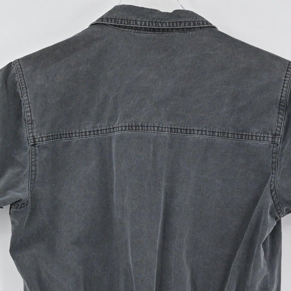 BLANKNYC Womens 100% Cotton Gray Romper Utility Zip Elastic Waist Size Medium - Picture 6 of 8